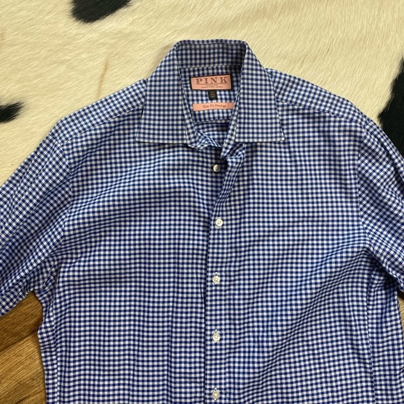 Thomas Pink Slim Fit Prestige shirt blue and white - Picture 3 of 8